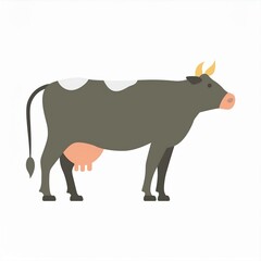 Wall Mural - cow illustration isolated on white