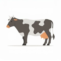 Wall Mural - cow illustration isolated on white