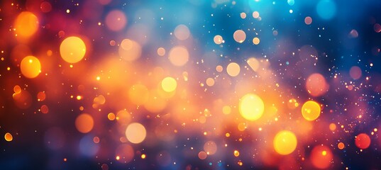 Wall Mural - night light sparkle glitter bokeh background. generative ai technology.