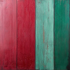 Canvas Print - Vibrant weathered wooden planks