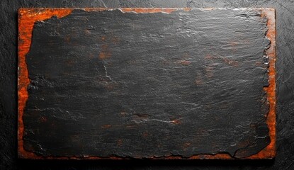 Poster - Rustic slate background with orange border