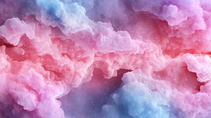 Canvas Print - Ethereal cosmic clouds in vibrant pink and blue hues