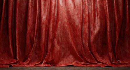 Canvas Print - red velvet curtain backdrop