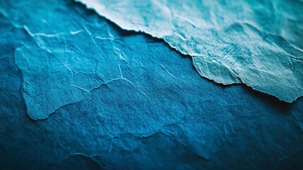 Poster - Macro Shot of Handmade Blue Paper Texture .generative ai