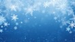 © Iona - A blue holiday card adorned with abstract winter snowflakes evokes festive cheer and the crisp beauty of the season, set against a serene, icy blue background.