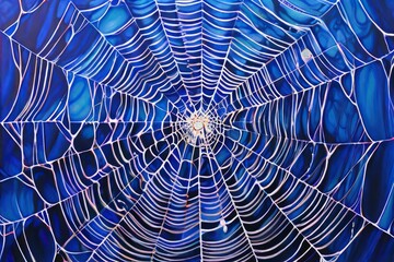 spider silk a highly detailed close up painting of spider silk w