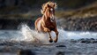 © MarkFinal - Majestic Horse Galloping Through Splashing Water