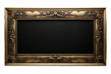 Vintage brass photo frame with ornate patterns