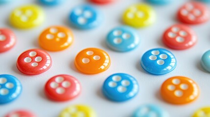 Canvas Print - Macro shot of candy buttons on paper, each dot bursting with color and creating a whimsical pattern of childhood nostalgia