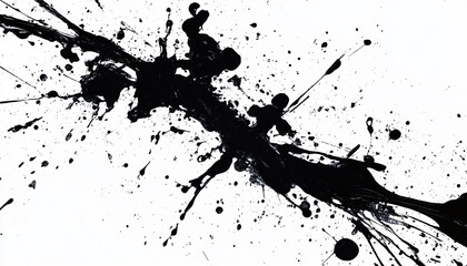 Wall Mural - Random bursts and splatters of ink in black and white or vibrant colors, evoking a raw, artistic energy