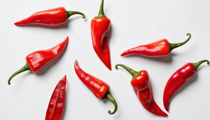 Sticker -  A collection of vibrant red chili peppers