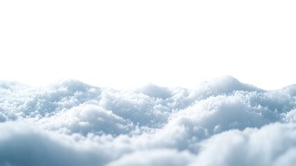 Wall Mural - a close-up of a snow isolated on white background.