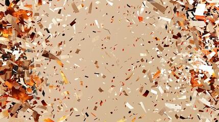 Wall Mural - Taupe wallpaper with rich copper confetti creating a sleek modern celebration