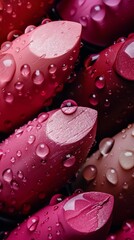 Wall Mural - A close up of a bunch of lipsticks with water droplets on them