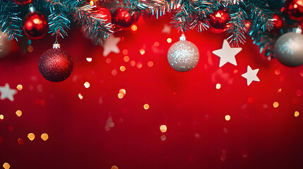 Wall Mural - merry christmas and happy new year background