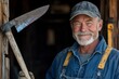 © Outkast - Portrait of a Smiling Elderly Man Holding a Large Knife