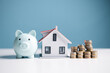 © JD8 - Concept of saving money for loan can help reduce debt when buy house or home, while understanding bank equity is essential for any business investment. loan, money, house, home, bank, debt, concept.