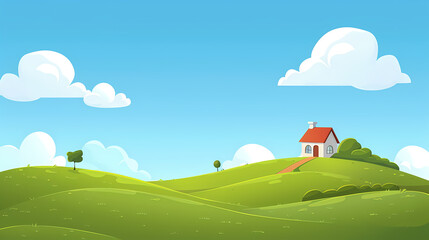 Wall Mural - house on the hill