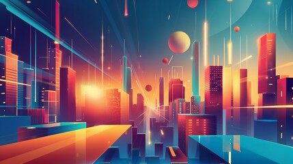 Wall Mural - dynamic graphics or animations that add movement to web and video projects.