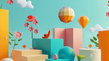 Wall Mural - dynamic graphics or animations that add movement to web and video projects.