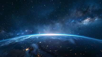 blue planet in space