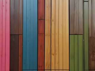 colorful wooden wall,Ai generated 