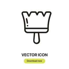 Fototapete - Brush icon vector. Linear-style sign for mobile concept and web design. Brush symbol illustration. Pixel vector graphics - Vector.	