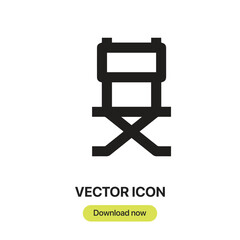 Leinwandbilder - Chair icon vector. Linear-style sign for mobile concept and web design. Chair symbol illustration. Pixel vector graphics - Vector.	