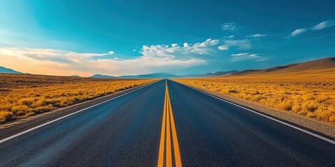 Canvas Print - Long Road Leading into the Distant Horizon