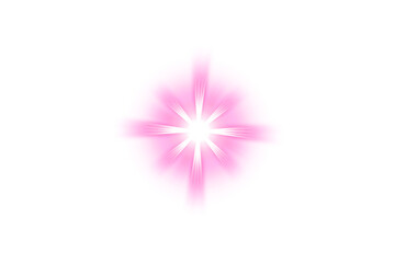 Wall Mural - pink star light shine glow effect