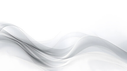 Poster - White abstract wave background with white background	