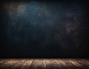 backdrop dark blue room with floor