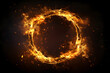 © Oksana_Latysheva - Fire flame circle isolated on black background