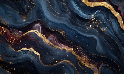 background with stars, wave, gold, dark, pattern, generation AI