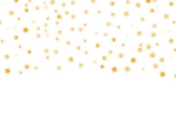 Wall Mural - glowing golden stars confetti for design and decoration. falling gold stars isolated on transparent 