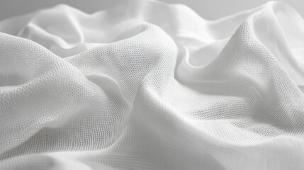 Poster - Abstract White Fabric