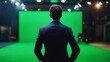 © Sandu - Businessman in front of a green screen