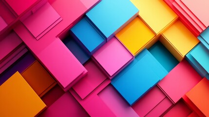 Wall Mural - Abstract Colorful Geometric Background