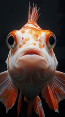 Sticker - Close-Up of a Vibrant Orange and White Fish