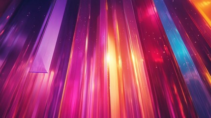 Poster - Abstract Colorful Light Stripes