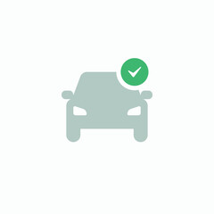 Canvas Print - Car check mark icon. Vector illustration