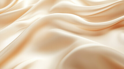 Wall Mural - Creamy Silk Fabric Waves Flowing Seamlessly with Soft Light