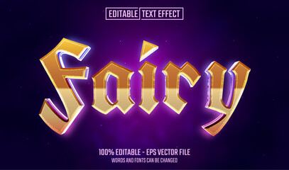 Wall Mural - fairy editable text effect