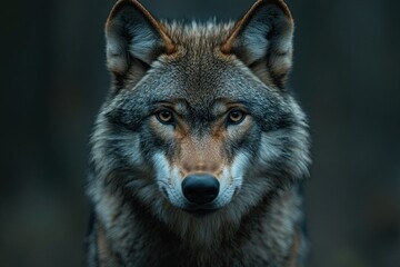 grey wolf portrait