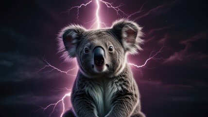 Poster - Koala in a Thunderstorm