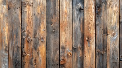 Aufkleber - Weathered wooden planks showcase a variety of textures and warm tones, illuminated by soft natural light, creating a rustic charm perfect for design inspiration