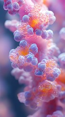 Wall Mural - abstract cellular structure: a close-up look at life's building blocks