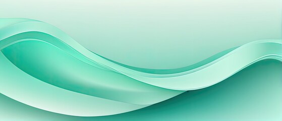 Abstract Mint Green Wave Background