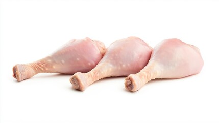 Raw chicken legs isolated on white background