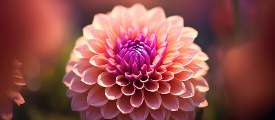 Wall Mural - Close-up of a Delicate Pink Dahlia Flower